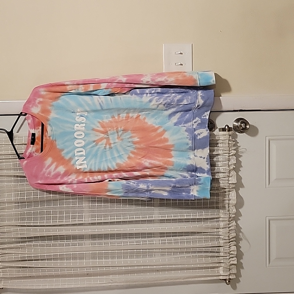 TieDye indoors crew neck sweatshirt